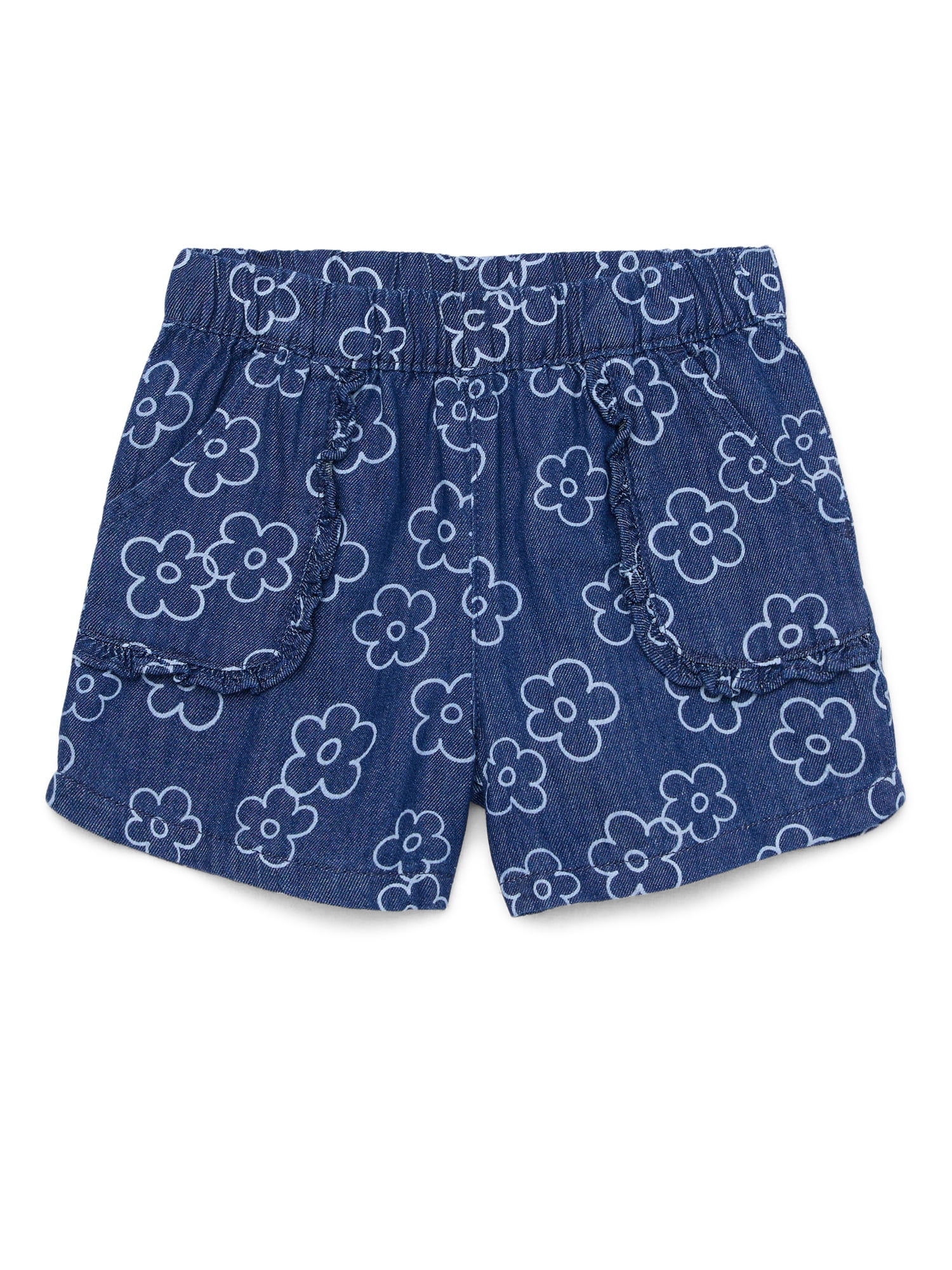 Garanimals Toddler Girl Denim & Twill Shorts Multipack, 4-Pack, Sizes 18M-5T