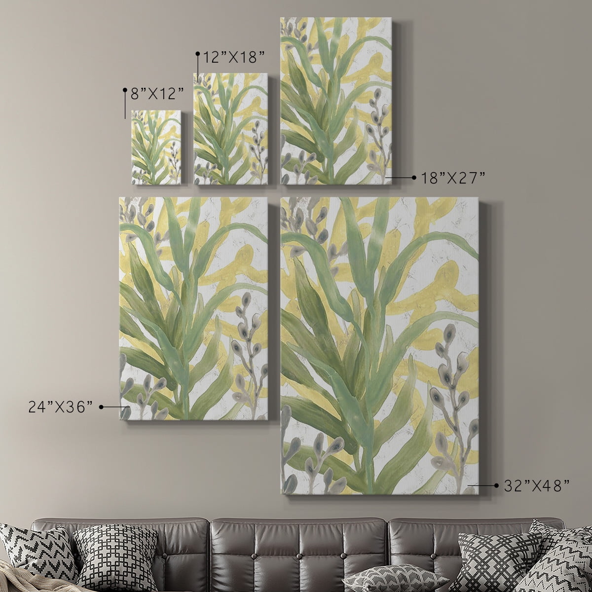 Sea Grass Fresco IV Premium Gallery Wrapped Canvas - Ready to Hang