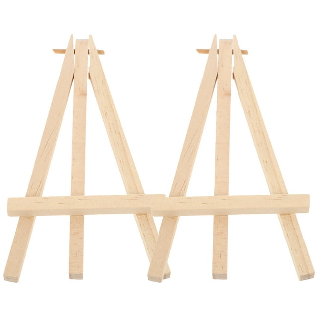 MasteelfCA 2pcs Card Wooden Easel Mini Wood Display Easels Wood Display Easel Card Showing Stand