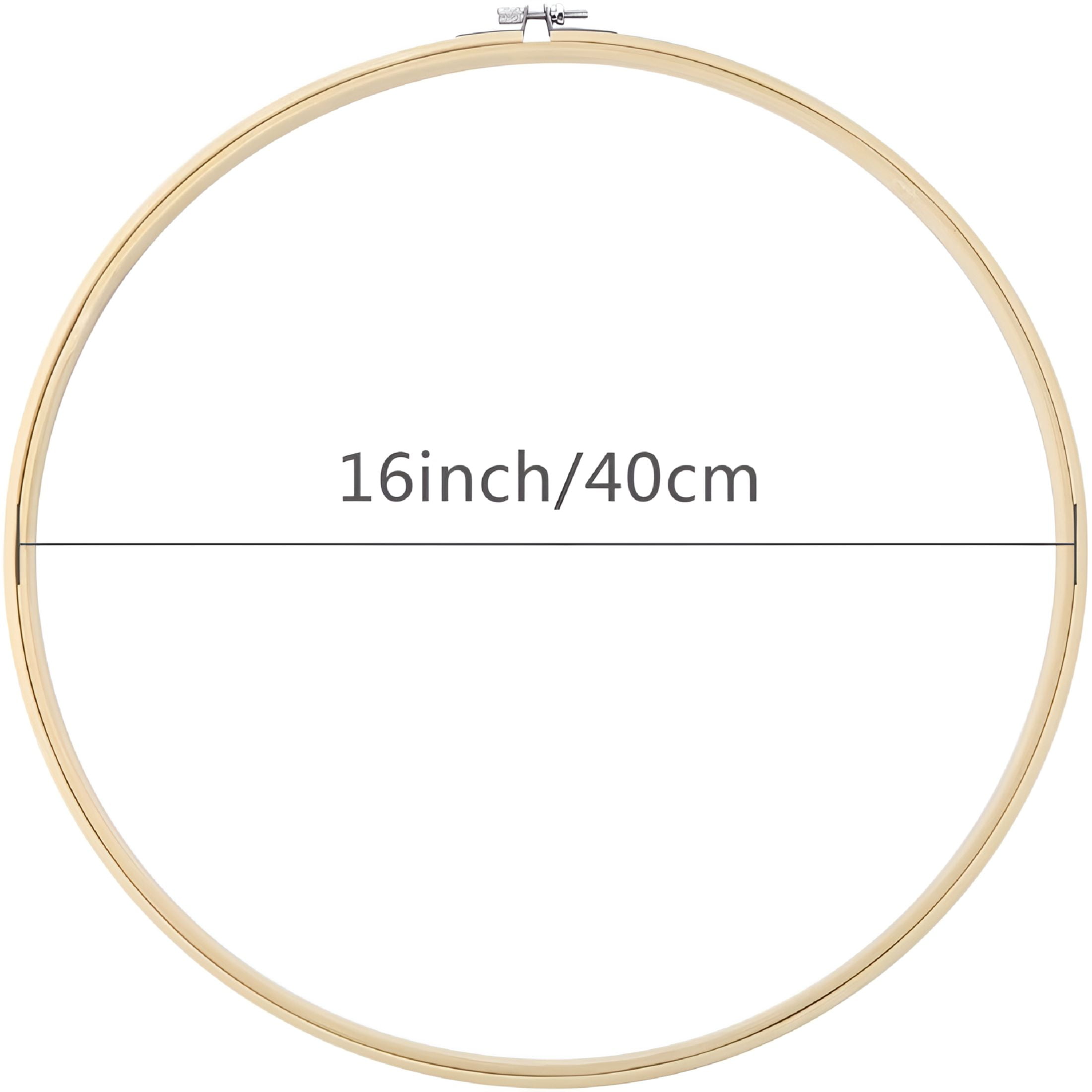 TUWAFE 2026 New 6 Pieces 16 Inch Embroidery Hoops Cross Stitch Hoop Ring for Art Craft Handy Sewing,Wedding Wreath Decoration and Dream Catcher,Yellow
