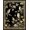 Black Gold, Pattern 19, variant on Design&I 8'x10' Washable Area Rug Extra Large Skid-Resistant Low Profile Snake Vintage Boho Bamboo With Gothic Bird Medallion Accents for Living Room, Family
