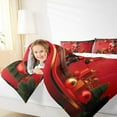 thumbnail image 4 of Manfei New Year Nutcracker Queen Comforter Set for Children, Merry Christmas Bedding Sets, Happy Xmas Bedding Comforter Set, Luxury Bedroom Decor, Reversible 3pcs, 4 of 8