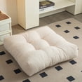 thumbnail image 6 of 1 PCS Fluffy Sherpa Fleece Chair Cushion Soft Round Seat Cushion Chair Pad for Kitchen, Dining Room, Office, Tatami 18"x18"x4.7", 6 of 6