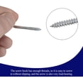 thumbnail image 5 of 12pcs Square Bend Hooks,M3.7-40x15mm Self-Tapping L Shape Right Angle Wall Hook for Hang Display Medal Jewelry, Zinc Plated, 5 of 8