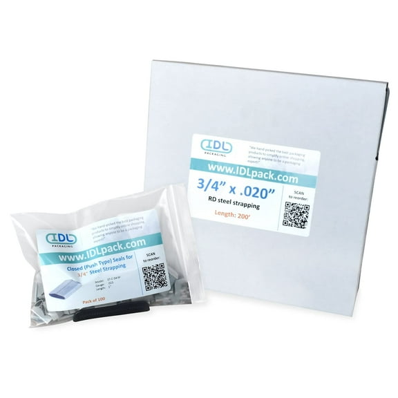 IDL Packaging Refill for Round 3/4" Steel Strapping Kits, 1700 lbs. Break Strength