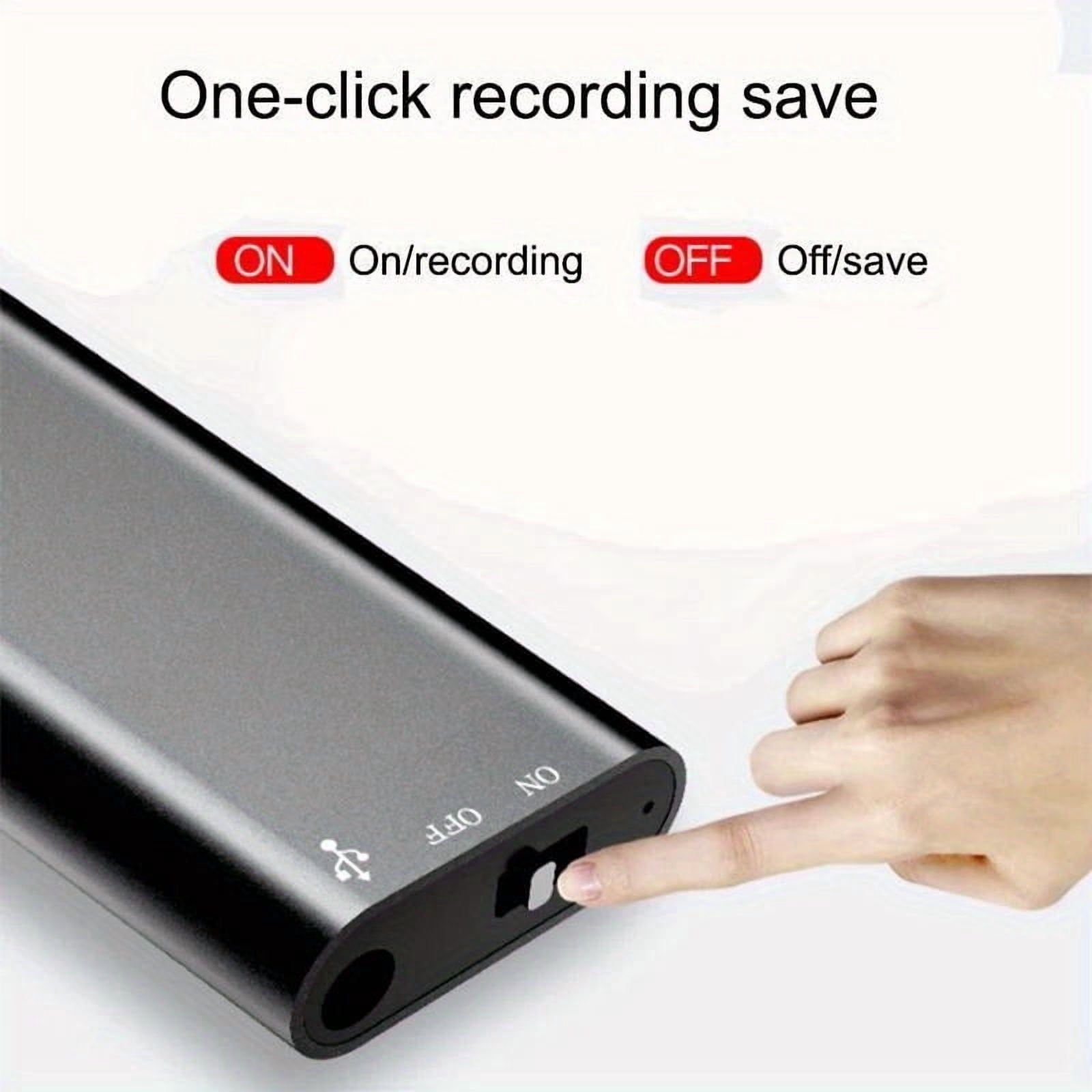 Compact Digital Voice Recorder for Lectures And Conferences, Featuring 8 Hours of Continuous Recording with Voice Activation, Available in Black