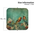 thumbnail image 2 of Vsdgher Retro Birds Leather Coasters for Drinks, Durable Drink Coasters 4 Set for Tabletop Protection, Luxurious Home Décor and Housewarming Gift-Square, 2 of 6