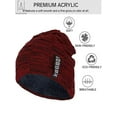 thumbnail image 4 of Gustave 2-Pieces Winter Beanie Hat Scarf Set Warm Knit Hat Thick Knit Skull Cap for Men Women Christmas New Year Gift "Red", 4 of 8
