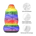 thumbnail image 4 of Wukai Colorful Tie Dye Full Set Car Seat Covers with Soft Padding Universal Auto Front Seats Protector and Cushion Mat, 4 of 5