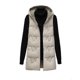 thumbnail image 2 of Chaquetas y abrigos casuales sin mangas y sin capucha para mujer, chaqueta fina de plumón con cuello con capucha y penetración de dos lados, sin mangas, delgada, ligera, con bolsillo y cremallera, abr, 2 of 8