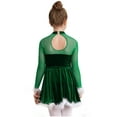 thumbnail image 3 of Zaldita Kids Girls Christmas Fancy Dress Sequin Long Sleeve Dance Leotard Dress Keyhole Back Jumpsuit Green 10, 3 of 6