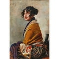 thumbnail image 3 of Leopold Schmutzler 14x18 Black Modern Framed Museum Art Print Titled - Portrait Lili Marberg, 3 of 5