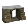 thumbnail image 5 of Peyton 60" Single Bathroom Vanity with Gray Oak Cabinet and Carrara Marble Top, 5 of 6