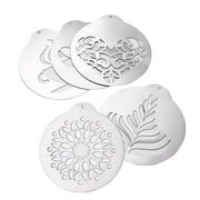 Zeiwohndc 5 Pcs Coffee Decor Novel Lattes Art Stencils Cappuccinos Art Templates