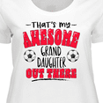 thumbnail image 4 of Inktastic That's My Awesome Granddaughter Out There with Soccer Balls Women's Plus Size T-Shirt, 4 of 5