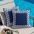thumbnail image 2 of Throw Pillow Covers 20x20 Inch, Navy Blue Geometric Decorative Pillow Cases for Couch Sofa Bed, Modern Abstract Art Plaid Gingham Cotton Linen Square Home Decor Pillowcases with Hidden Zipper, 2 of 9