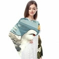 thumbnail image 4 of Seagull Chiffon Yarn Silk Hair Scarf for Women - Breathable Translucent Lightweight Wrap Shawl - 180x73cm Size Accessory, 4 of 6