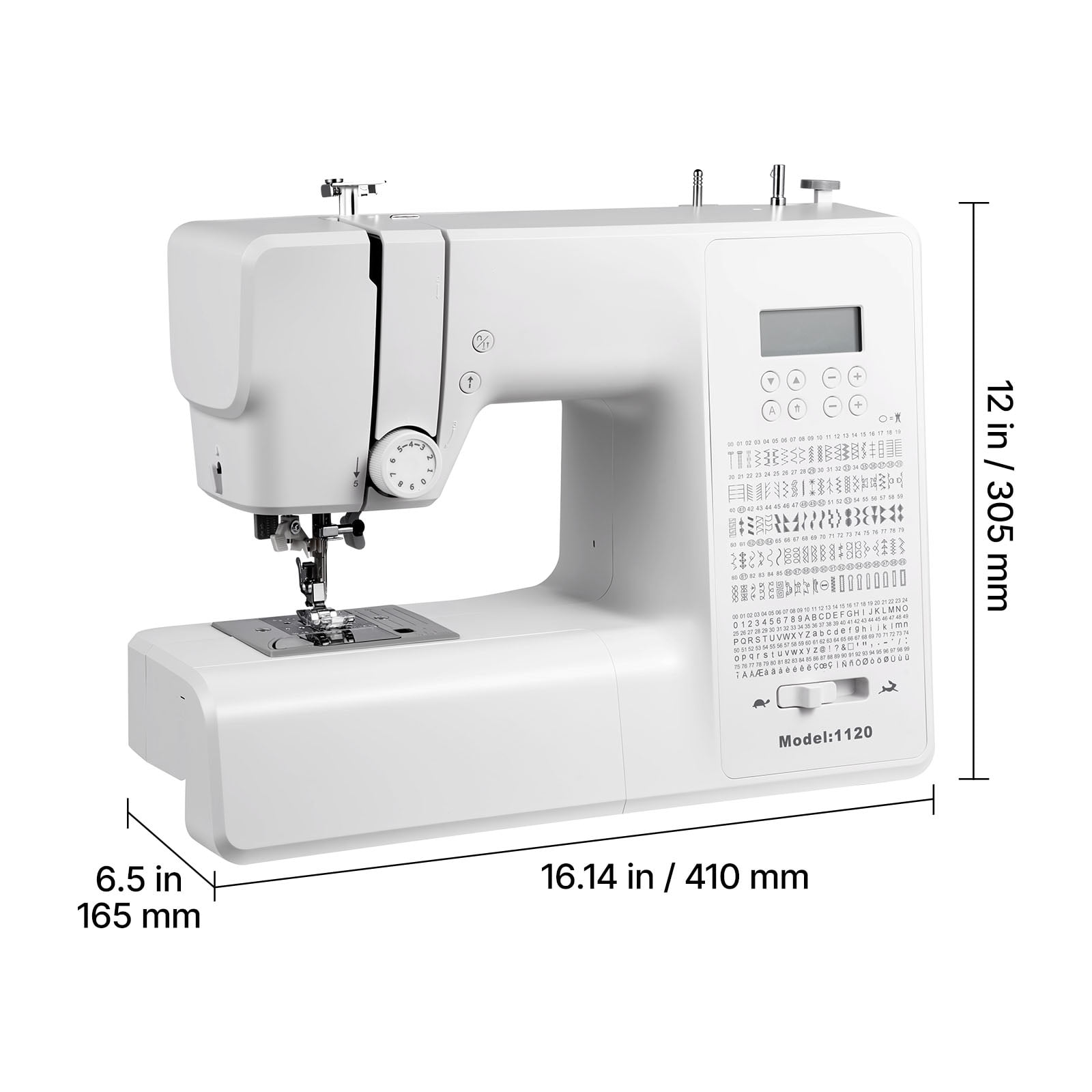 KFFKFF Computerized Sewing Machine with 200 Stitch Options, LCD Display, Foot Pedal, LED Light, Durable Metal Frame, and High-Performance Motor for Sewing Projects and Repairs