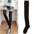 thumbnail image 3 of 1 Pair Thigh High Socks Japanese Style Attractive Cotton Women Long Boot Stocking for Daily Wear, 3 of 8