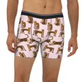 thumbnail image 2 of Salouo Leopard Print Pattern Men's Boxer Briefs, Soft & Breathable Underwear Elastic Waistband Briefs for Men,1-Pack, 2 of 7