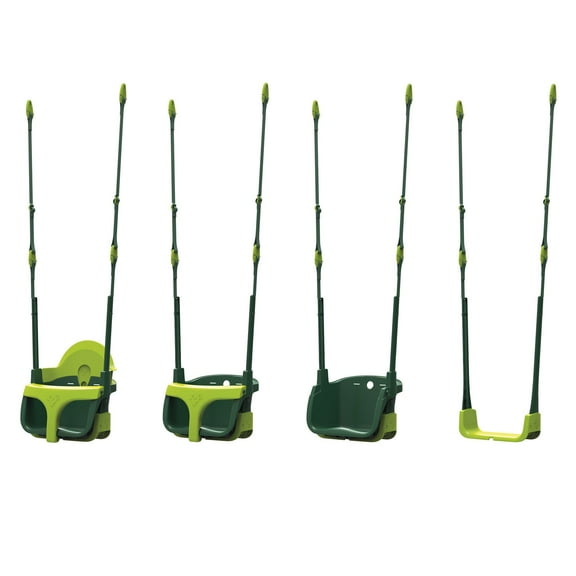 Quadpod Adjustable 4-in-1 Swing Seat - Green/Lime