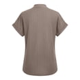thumbnail image 6 of T Shirts for Women 2026 Summer Short Batwing Sleeve V Neck Ribbed Dressy Casual Office Work Tshirt Blouse, 6 of 6