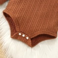 thumbnail image 5 of UAYOTSE Baby Boys 3 Piece Bear Outfit Ribbed Bodysuit Overalls Hat Infant Fall Clothing Size 12-18 Months, 5 of 8