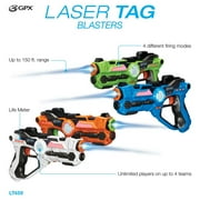 GPX Laser Tag Set of 4 Blasters and 4 Vests