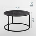 thumbnail image 2 of Small Round Coffee Table, Marble Coffee Tables for Living Room, White Modern Center Table for Small Space Home Office Gardern, 27.6 × 27.6 × 17.7inch, White Faux Marble, 2 of 16