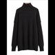 thumbnail image 1 of Suéter de Larga con Cuello Alto para Mujer, Estilo Holgado, Informal, de Punto Grueso, para Otoño e Invierno. Negro L, 1 of 9