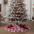 thumbnail image 5 of KLL Palm Tree Pattern on Red Christmas Tree Skirt 48" ,Party Decorations Farmhouse for Christmas Decorations Holiday Party, 5 of 6
