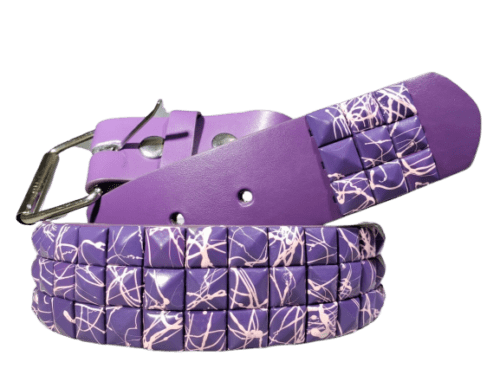 purple leather belt