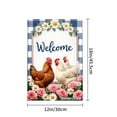 thumbnail image 4 of Jbralid Welcome Chickens And Flowers Garden Flag For Spring Summer Home Outdoor Garden Yard Door Decor 12x18 inch, 4 of 5