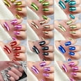 thumbnail image 7 of KUFptva 288Pcs Square Press on Nails With Holographically Metallic Glossy False Nails Full Coverage Acrylic Nails Art for Women, 7 of 7