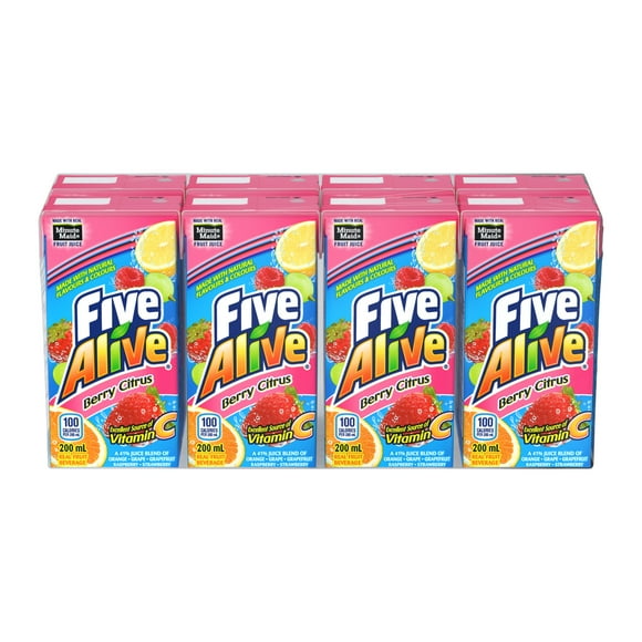 Five Alive Berry Citrus Cartons, 200 mL, 8 Pack