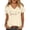Beige, variant on Keep Happy T Shirts for Women Fashion Casual Short Sleeve T-Shirt Graphic Print Crew Neck Tee Top for Daily Wear Comfortable Basic Blouse Yellow M