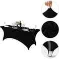 thumbnail image 2 of Binwennn "Stretchable Polyester Table Cover For Rectangle Tables – Elastic Fitted Design For Outdoor Parties Weddings Banquets And Gatherings – Durable & " Paper Tablecloth round Stain Proof, 2 of 8