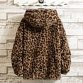 thumbnail image 3 of 2023 Fall/winter Leopard Print Jacket Loose and Comfortable Cotton-padded Jacket Fashion Men's and Women's Autumn Warm Jacket (01 Brown,Asian XXL is Eur L), 3 of 7