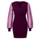 thumbnail image 5 of Vestido corto de fiesta con lentejuelas para mujer - Por encima de la rodilla, cuello en V, poliéster, cóctel/discoteca - S-XXL, 5 of 6