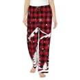 thumbnail image 2 of Goofa Christmas Tree Buffalo Plaid Printed Soft Pajama Pants for Women, Wide Leg Comfy Casual Lounge Yoga Pants-Medium, 2 of 9