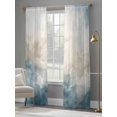thumbnail image 4 of Abstract Modern Art Sheer Curtains 96 Inches Long 2 Panels Retro Blue Graffiti Art Light Filtering Semi Sheer Window Curtains Drapes for Bedroom Living Room 52"x96", 4 of 7