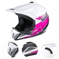 thumbnail image 5 of AHR H-VEN12 Youth DOT Motocross Helmet and Goggles Set Clear Lens ATV MX Off-road Kids Pink XL, 5 of 9