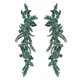 thumbnail image 1 of Uxcell 2 Pcs Aplique de Strass Verde Oscuro, Parches de Tela de Cristal de 13 x 4 Pulgadas, Apliques de Bordado de Encaje para Ropa de Boda y Noche, 1 of 6