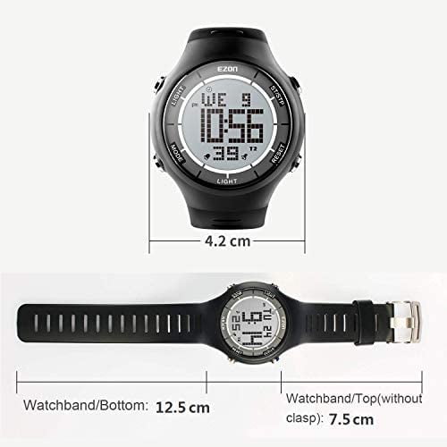 Ezon Digital Sport Watch For Outdoor Running With Countdown Timer And  Stopwatch Waterproof Mens Black Watch Black L008A11 