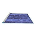 thumbnail image 2 of Ahgly Company Machine Washable Indoor Square Southwestern Blue Country Area Rugs, 6' Square, 2 of 4