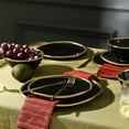 thumbnail image 7 of Christian Siriano Akoya 12-Piece Dinnerware Set Porcelain, Black, 7 of 7