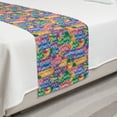 thumbnail image 2 of Casino Bed Runner, Stacks of Colored Casino Chips Betting Luck Leisure Repetition Illustration Print, Decorative Accent Bedding Scarf for Hotels Homes and Guestrooms, Twin, Multicolor, by Ambesonne, 2 of 2