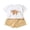 Yellow, variant on AUNVITO Kids Dinosaur Print T-Shirt & Checkered Shorts Casual Set Short Sleeve Round Neck Spring Summer Play Outfit