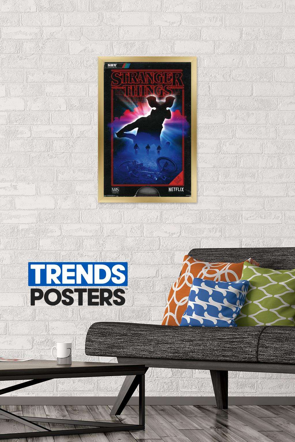 Netflix Stranger Things - Demogorgon Wall Poster, 14.725" x 22.375", Framed