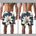 thumbnail image 3 of luoweisi Men's Beach Shorts Quick Dry Swim Trunks with Mesh Lining Flower 2XL, 3 of 5